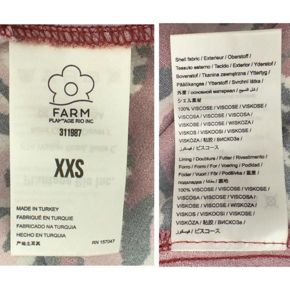 FARM RIO Burgundy Pineapple Inspiration Floral Print V Neck Open Back Maxi Dress - Picture 11 of 11